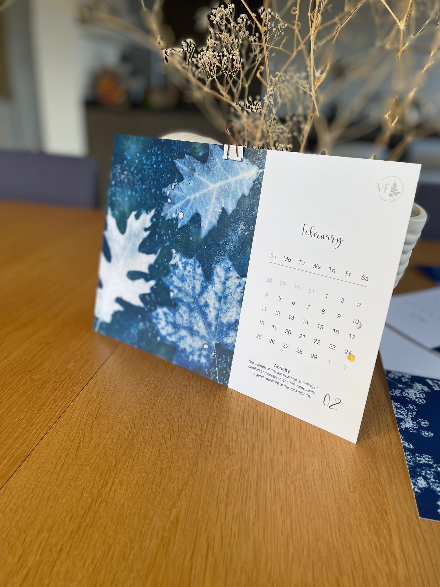Calendrier de cyanotypes 2024