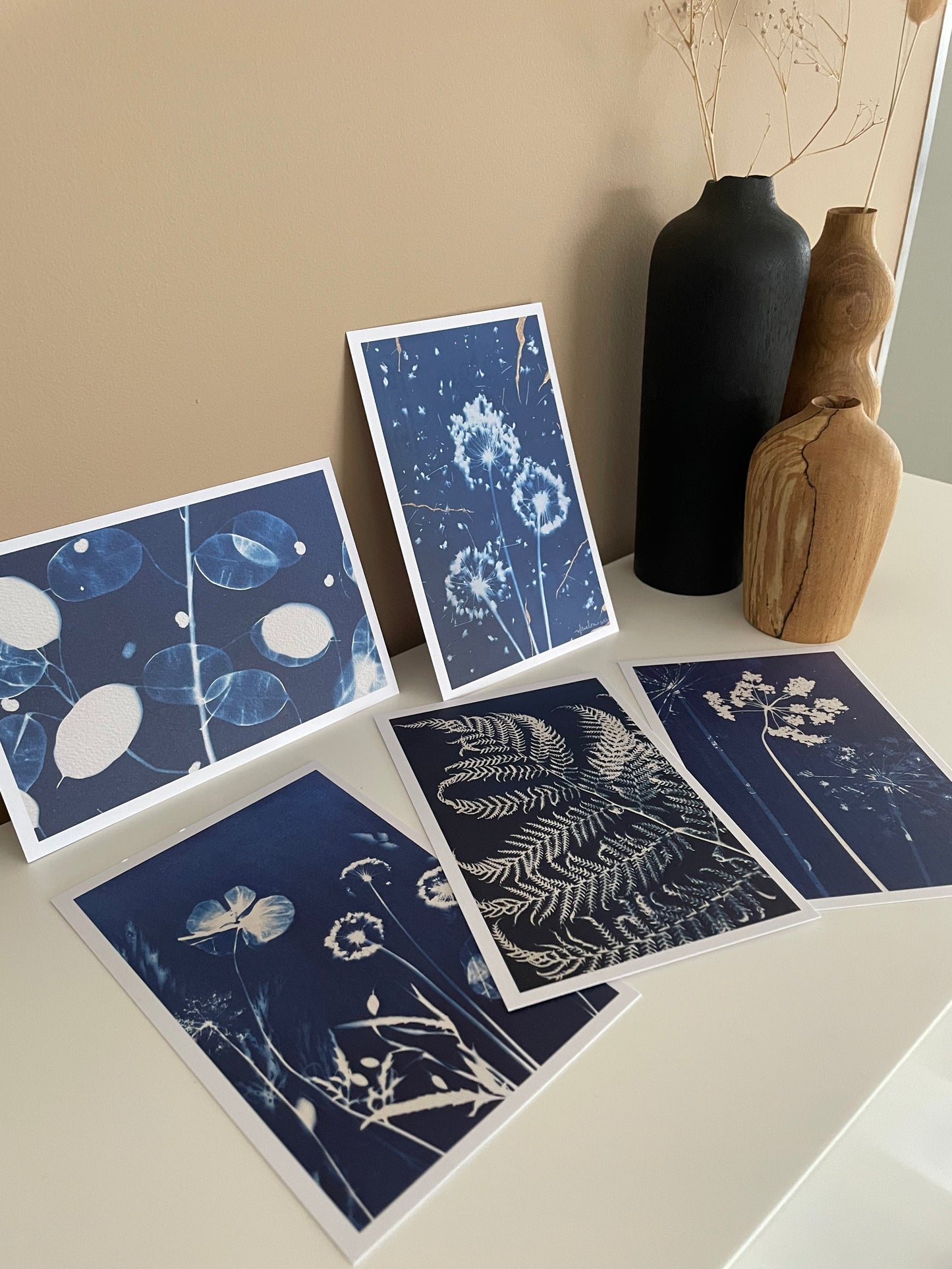 Lot de cartes cyanotypes - Set #2