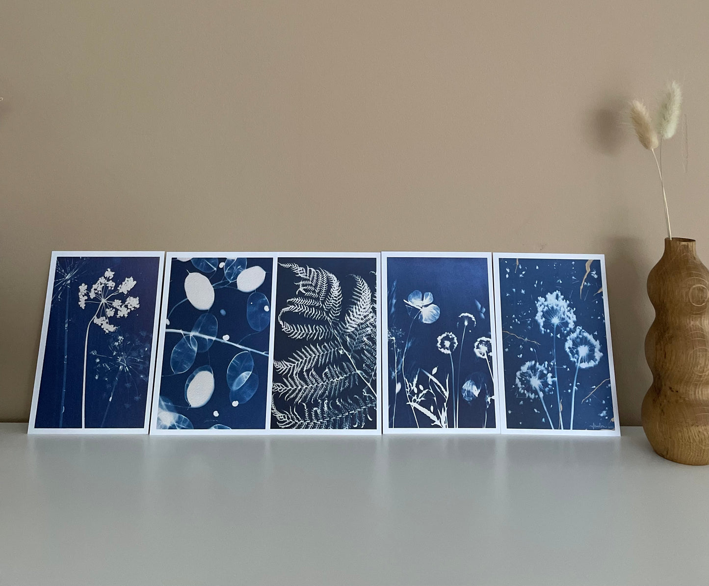 Lot de cartes cyanotypes - Set #2